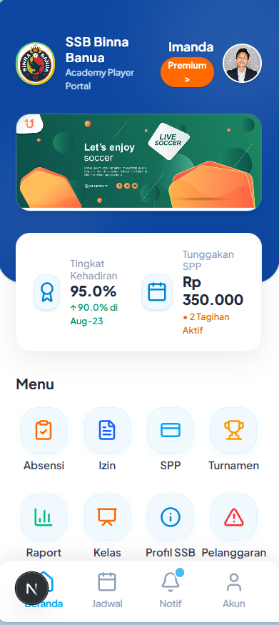 Pratinjau aplikasi orang tua